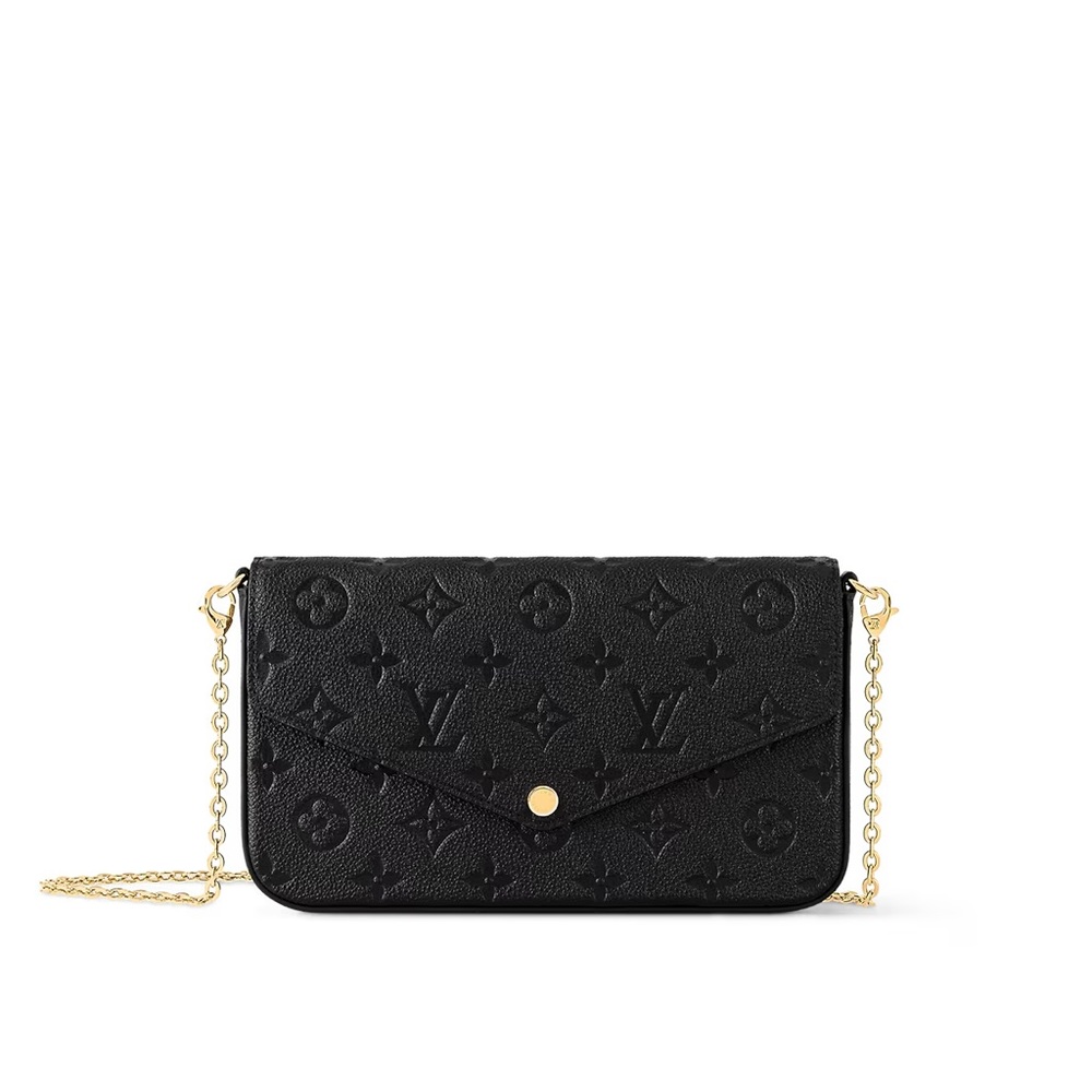 Félicie Pochette - Black Monogram Empreinte Leather